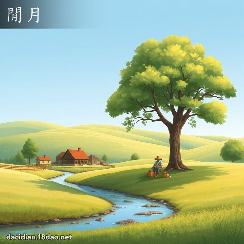 閒月 - 國語大辭典配圖