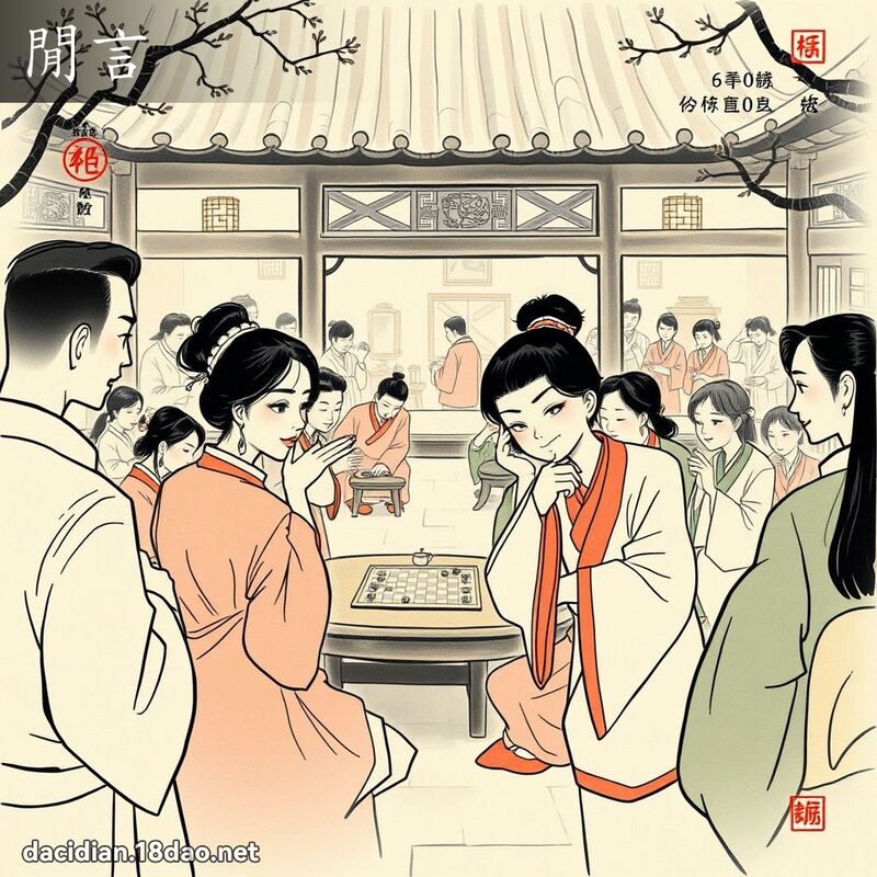 詞語: 閒言 (多意詞)