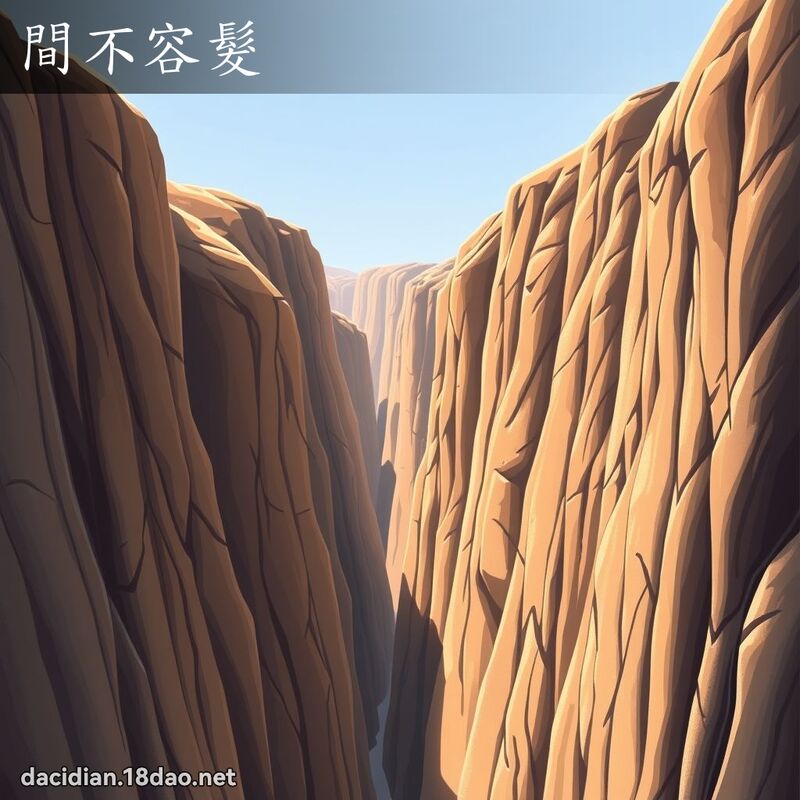 間不容髮 - 國語大辭典配圖