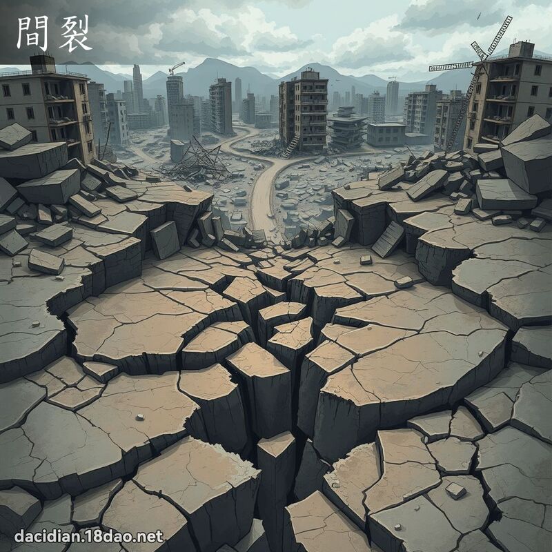 间裂 - 国语大辞典配图