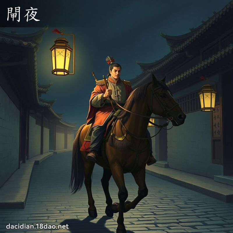 闸夜 - 国语大辞典配图