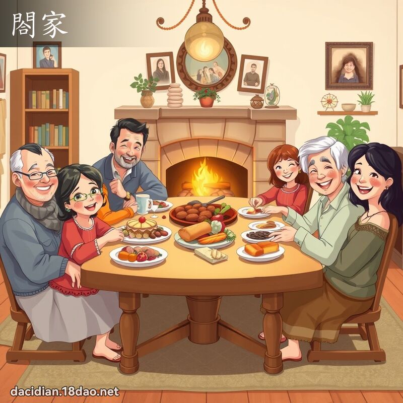 閤家 - 国语大辞典配图