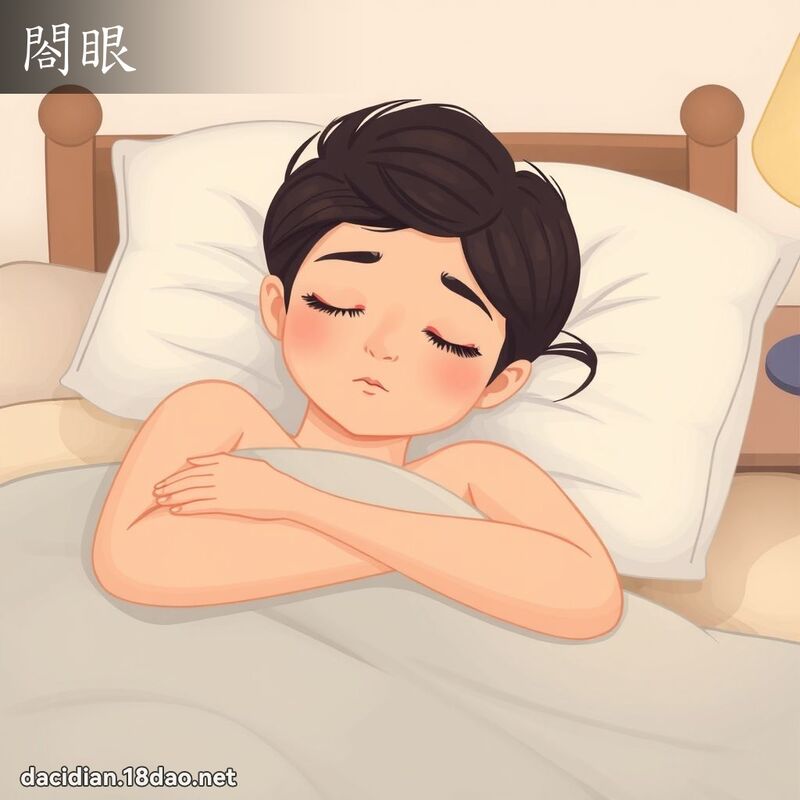 閤眼 - 國語大辭典配圖