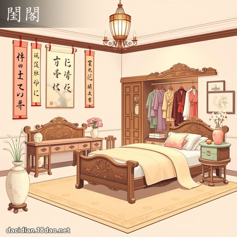 闺阁 - 国语大辞典配图