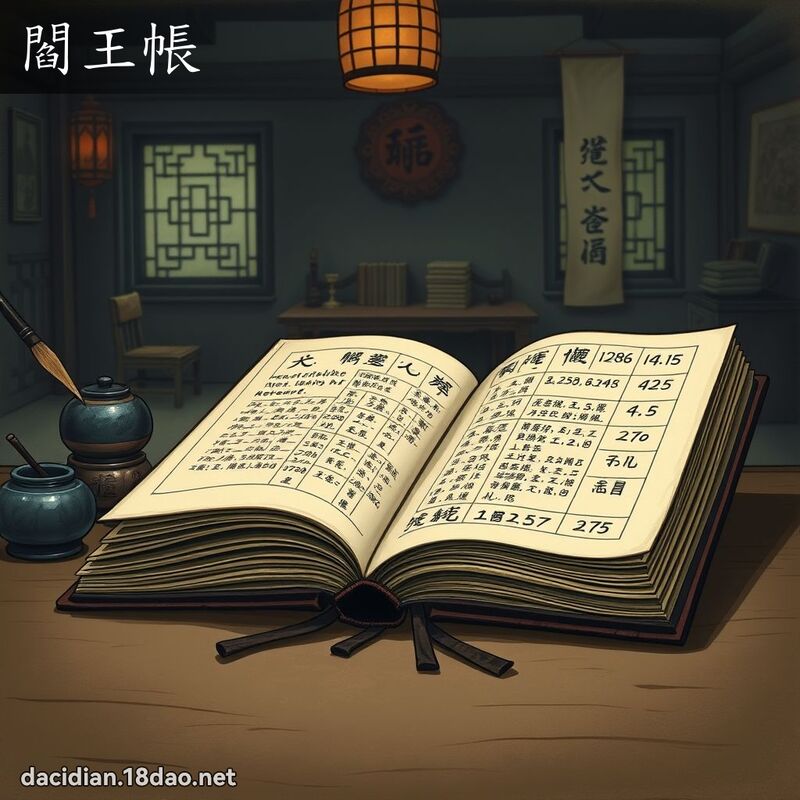 阎王帐 - 国语大辞典配图