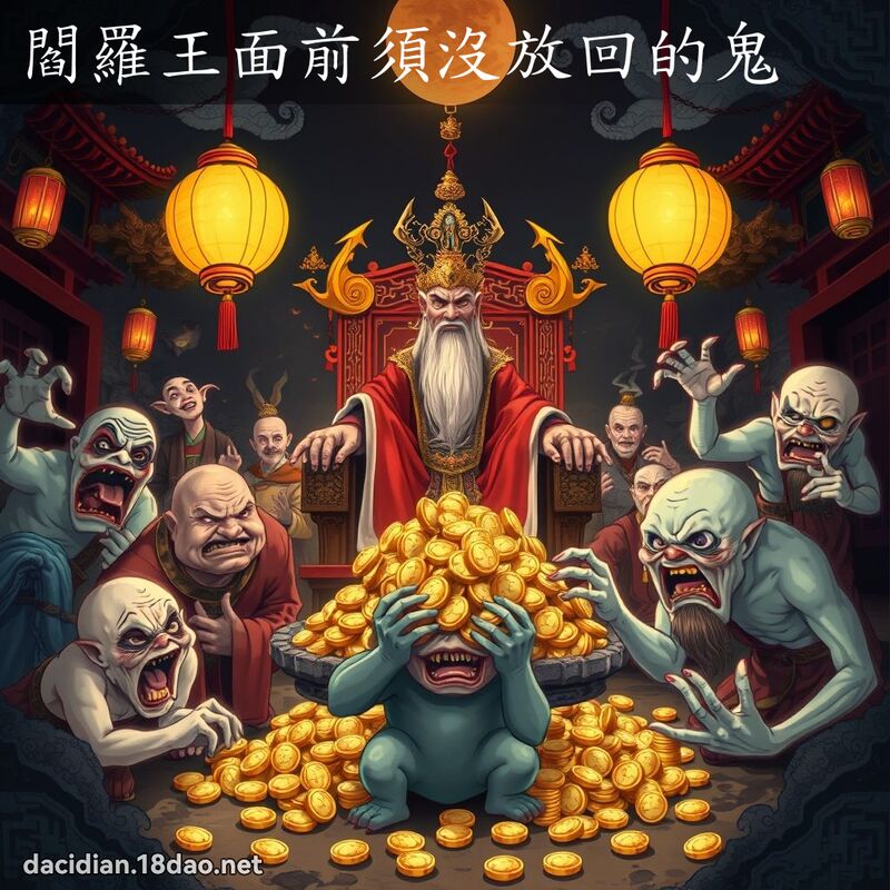 阎罗王面前须没放回的鬼 - 国语大辞典配图