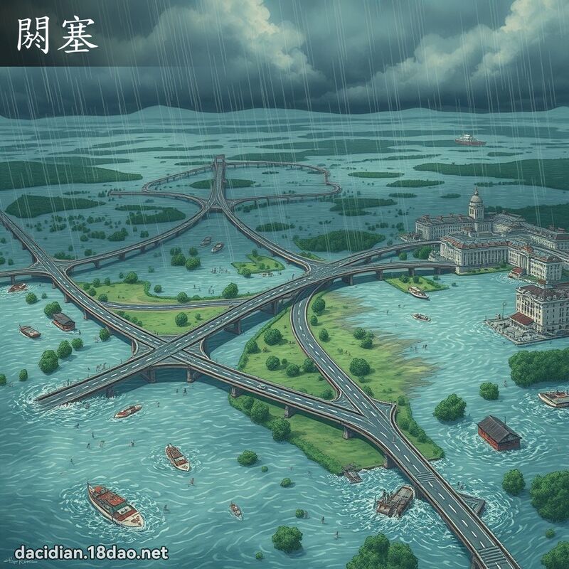 閼塞 - 國語大辭典配圖