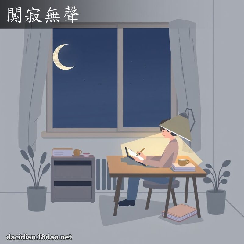 闃寂无声 - 国语大辞典配图