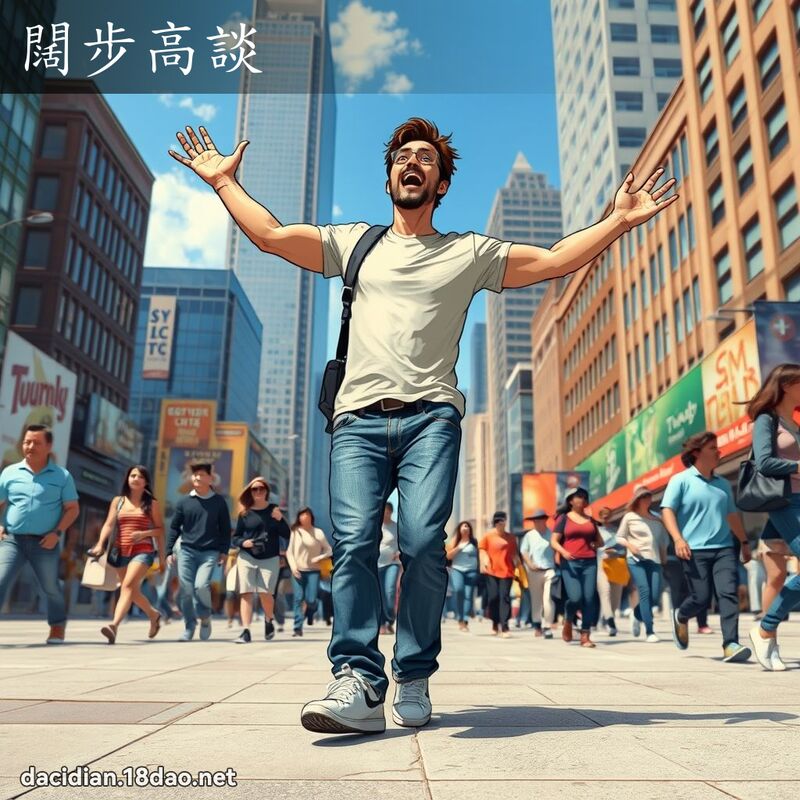 闊步高談 - 國語大辭典配圖