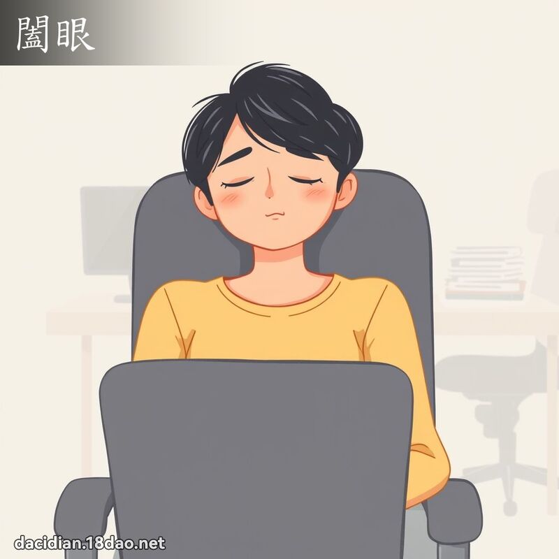 闔眼 - 國語大辭典配圖