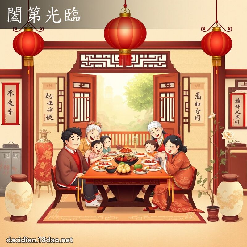 闔第光臨 - 國語大辭典配圖