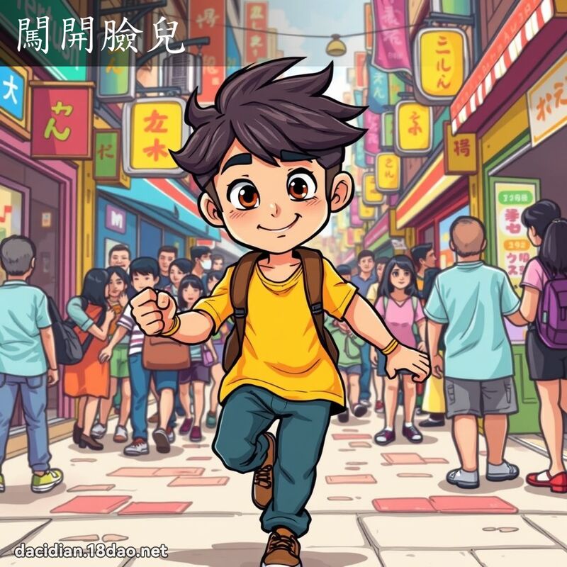 闯开脸儿 - 国语大辞典配图