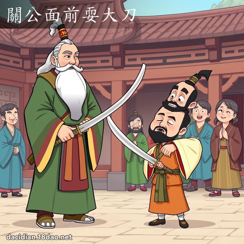关公面前耍大刀 - 国语大辞典配图