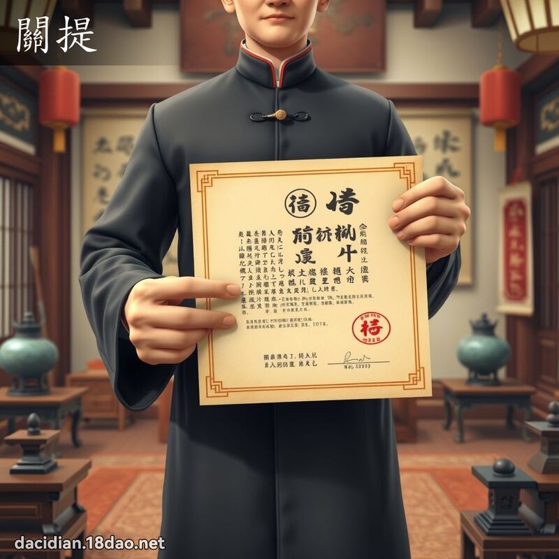 關提 - 國語大辭典配圖