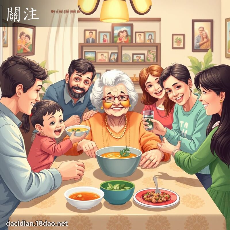 关注 - 国语大辞典配图