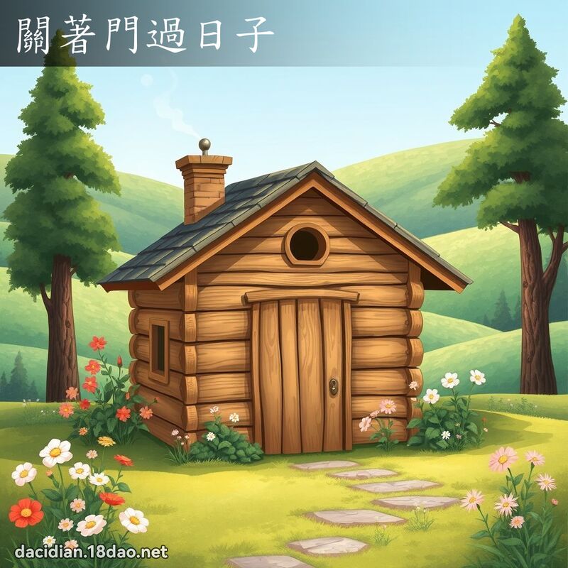 关著门过日子 - 国语大辞典配图