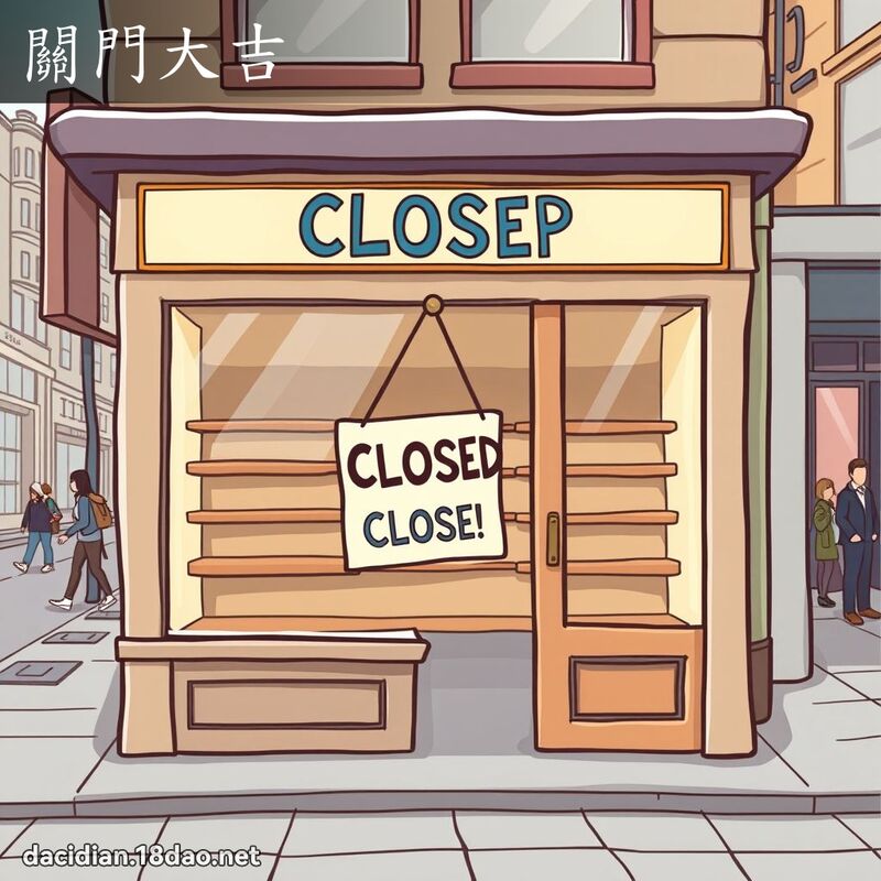 關門大吉 - 國語大辭典配圖