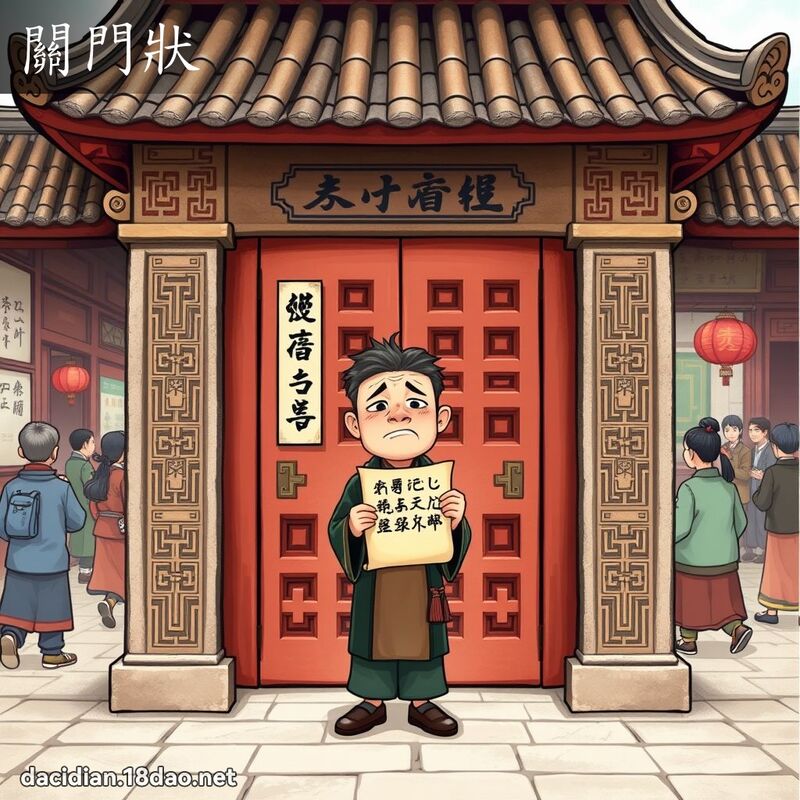 关门状 - 国语大辞典配图