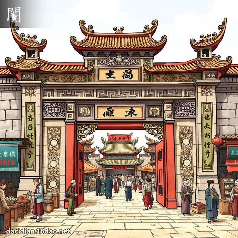闠 - 國語大辭典配圖