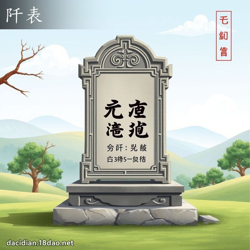 阡表 - 国语大辞典配图