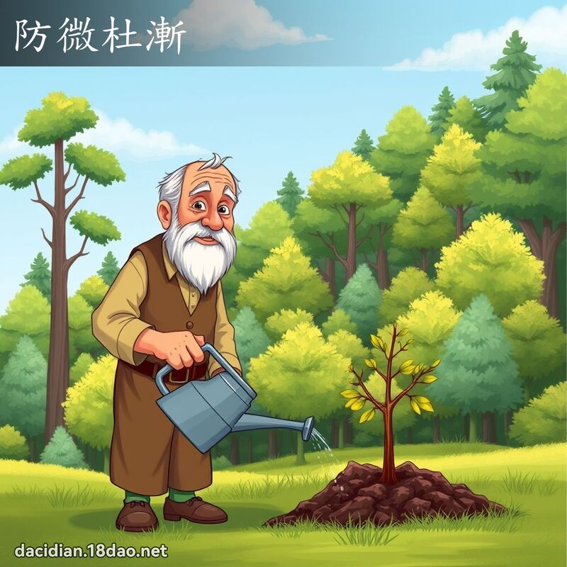 防微杜漸 - 國語大辭典配圖