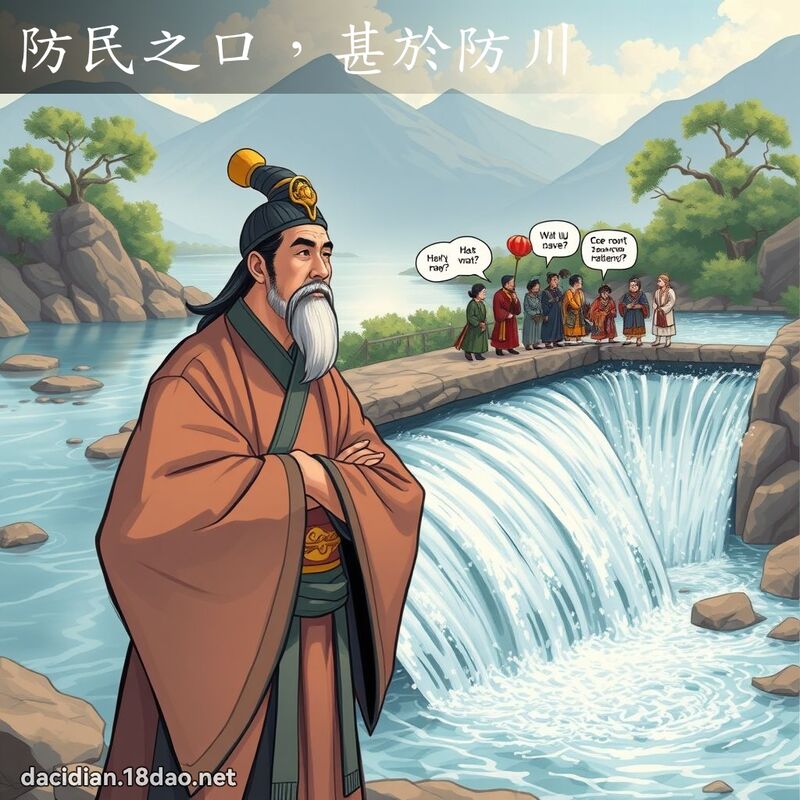 防民之口，甚於防川 - 國語大辭典配圖