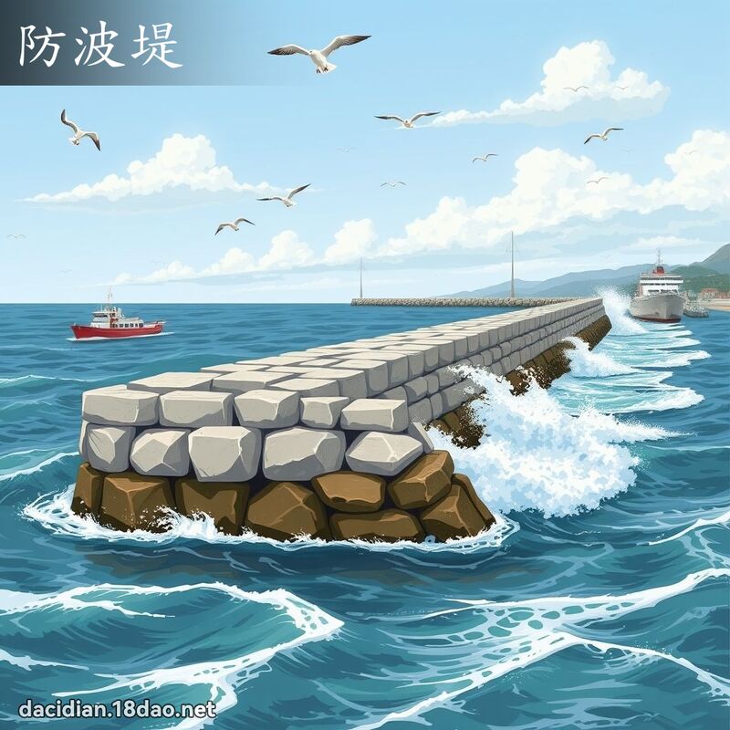 防波堤 - 国语大辞典配图