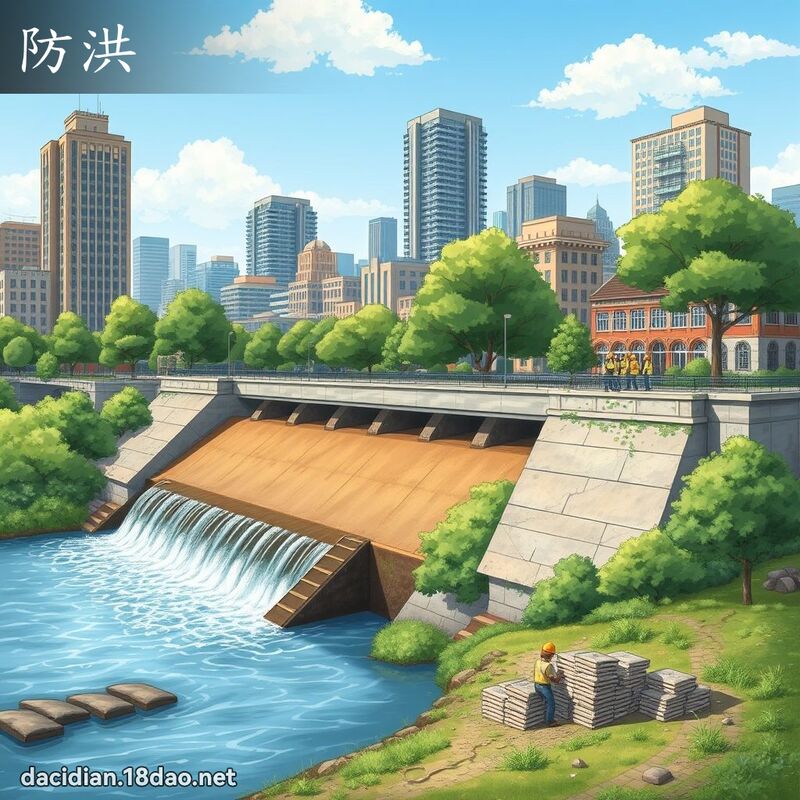 防洪 - 國語大辭典配圖