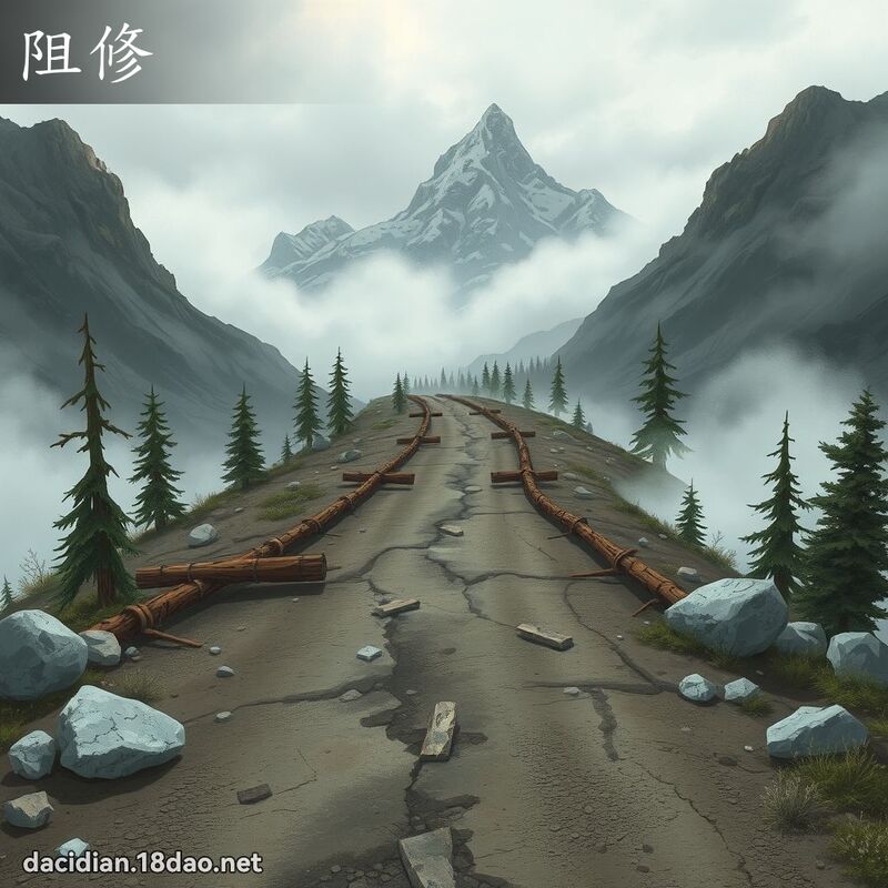 阻修 - 國語大辭典配圖