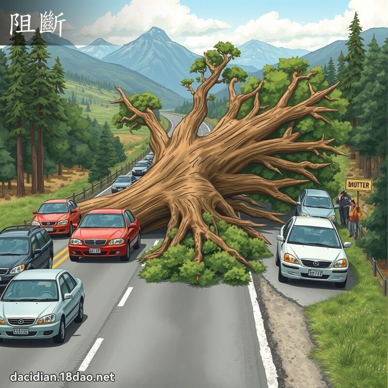 阻断 - 国语大辞典配图