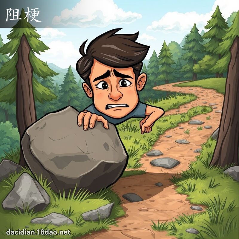 阻梗 - 國語大辭典配圖
