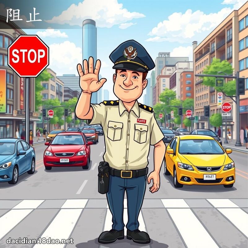 阻止 - 国语大辞典配图