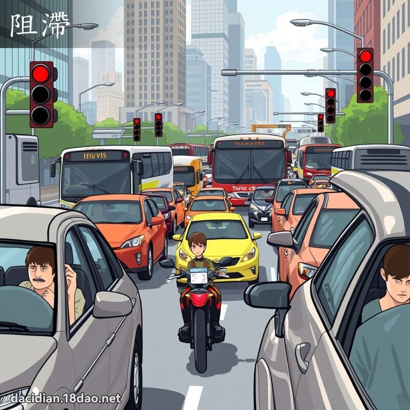 阻滯 - 国语大辞典配图