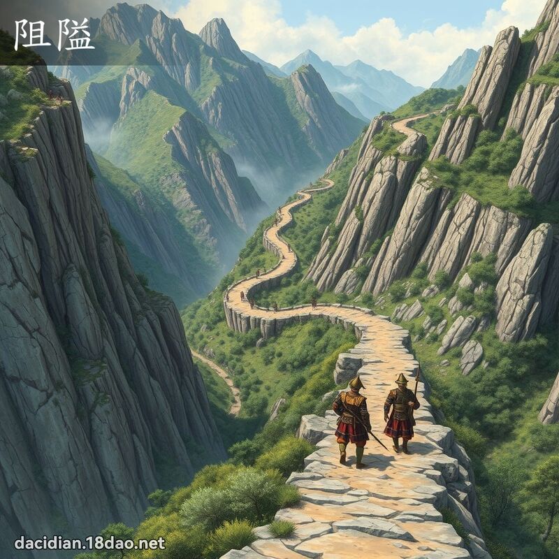 阻隘 - 國語大辭典配圖