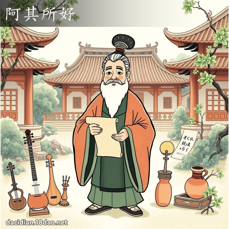 阿其所好 - 国语大辞典配图