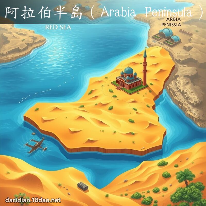 阿拉伯半島（Arabia Peninsula） - 國語大辭典配圖