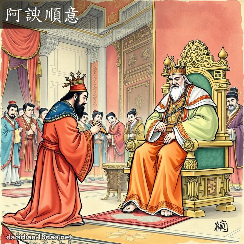 阿諛顺意 - 国语大辞典配图