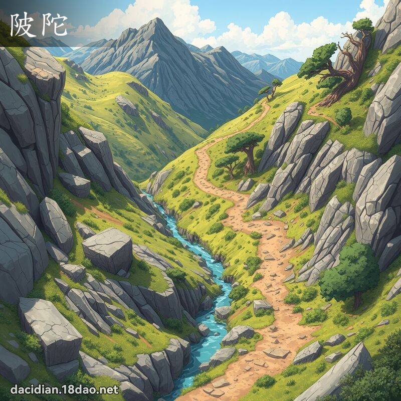 陂陀 - 国语大辞典配图
