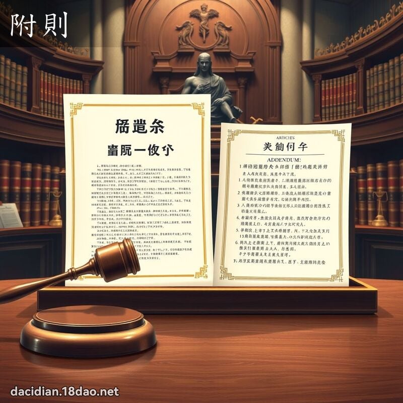 附则 - 国语大辞典配图