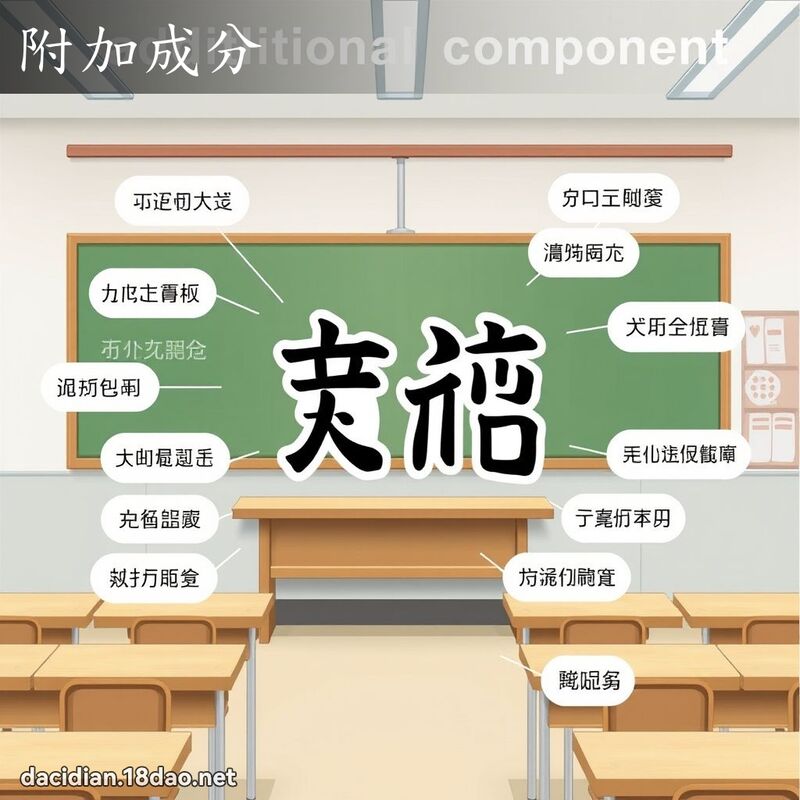 附加成分 - 國語大辭典配圖