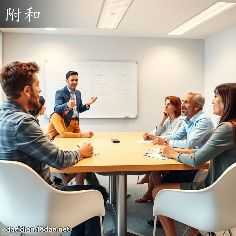 附和 - 国语大辞典配图