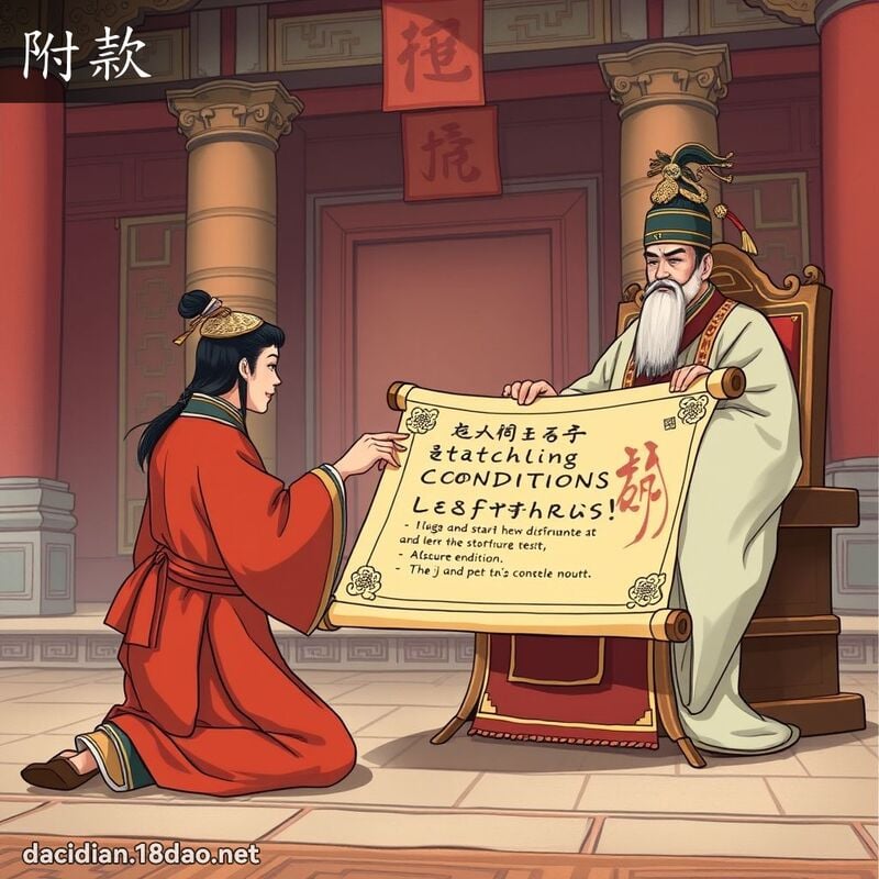 附款 - 国语大辞典配图