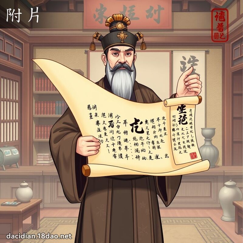 附片 - 國語大辭典配圖