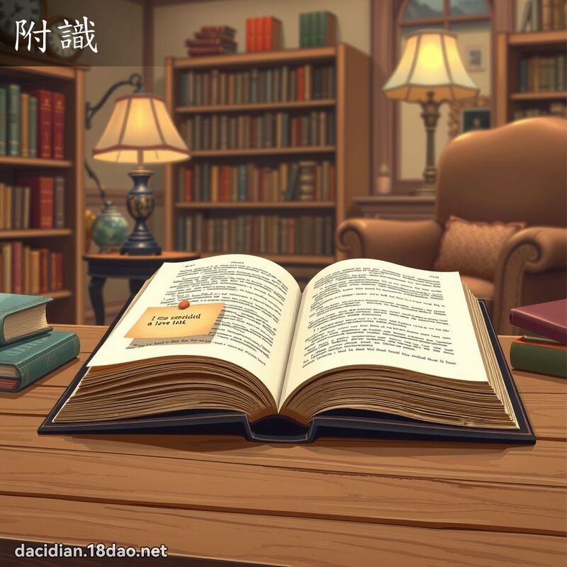 附识 - 国语大辞典配图
