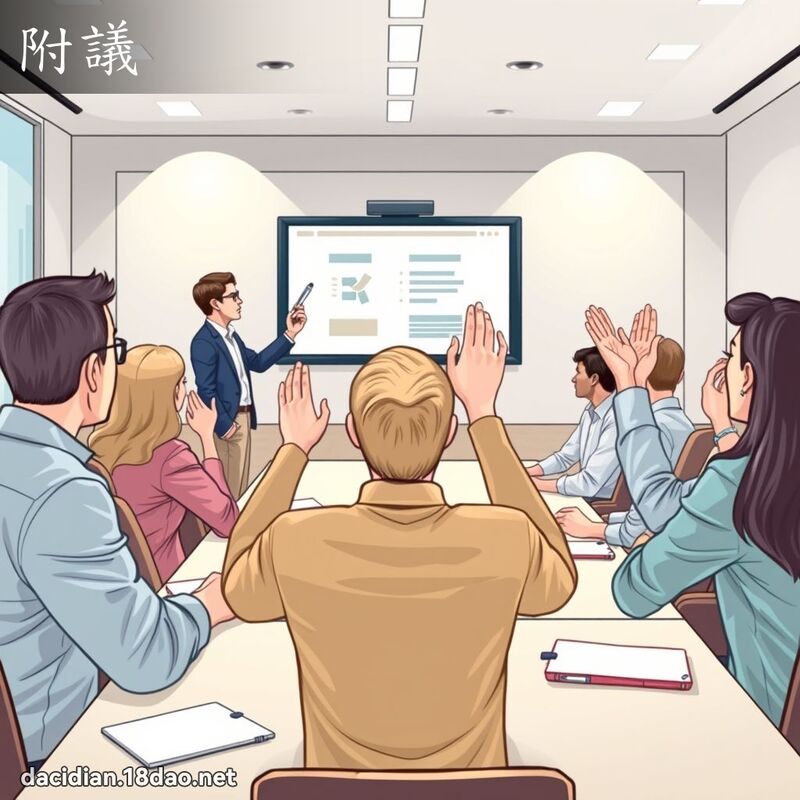 附议 - 国语大辞典配图