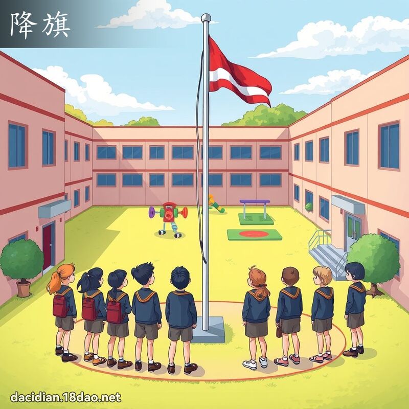 词语: 降旗 (多意词)