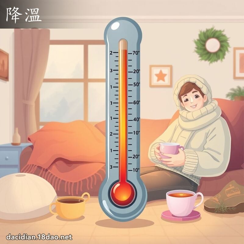 降温 - 国语大辞典配图