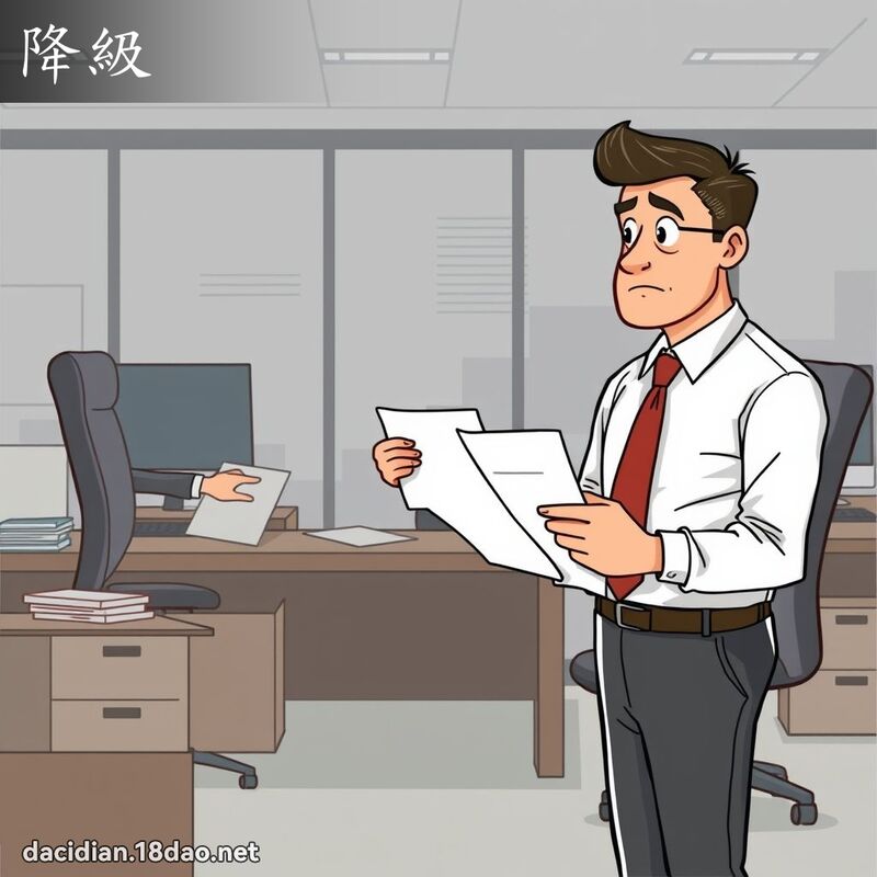 降级 - 国语大辞典配图