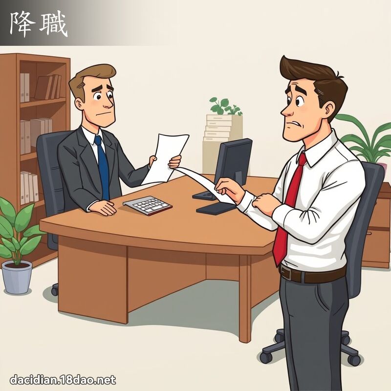 降職 - 國語大辭典配圖