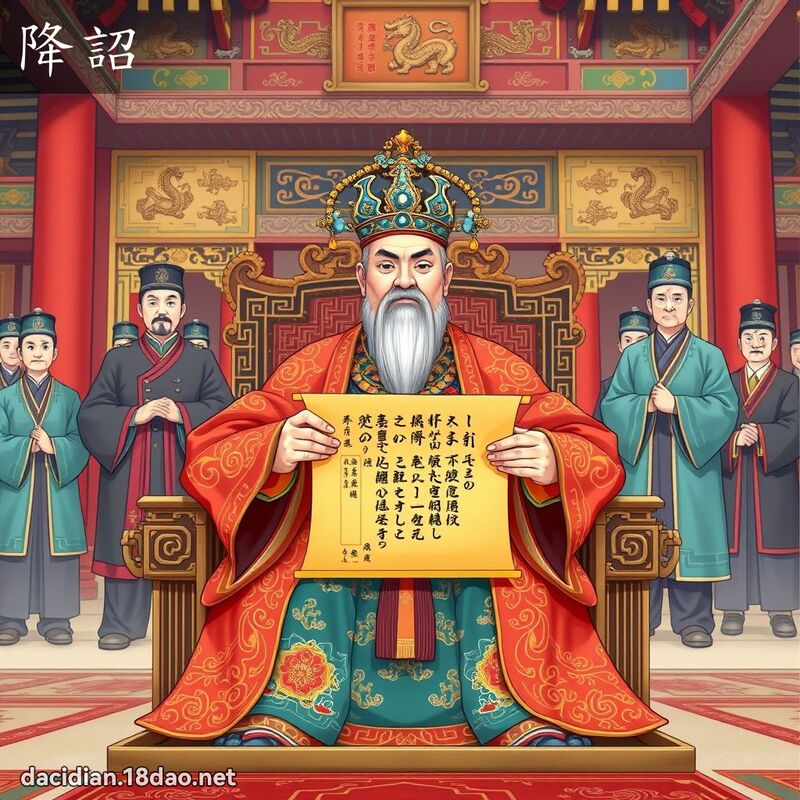 降詔 - 国语大辞典配图